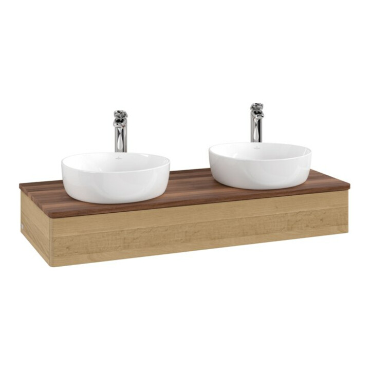 V&B Waschtischunterschrank ohne Frontstruktur Antao 120x19x50cm, HL, WBP w. wal, hon. Oa