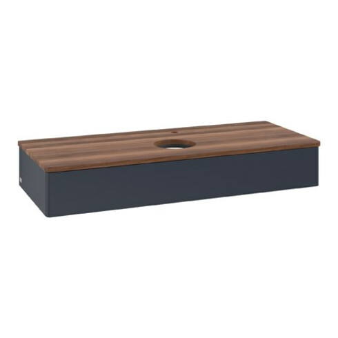 V&B Waschtischunterschrank ohne Frontstruktur Antao 120x19x50cm, HL, WBP w wal, md bl. m Lac