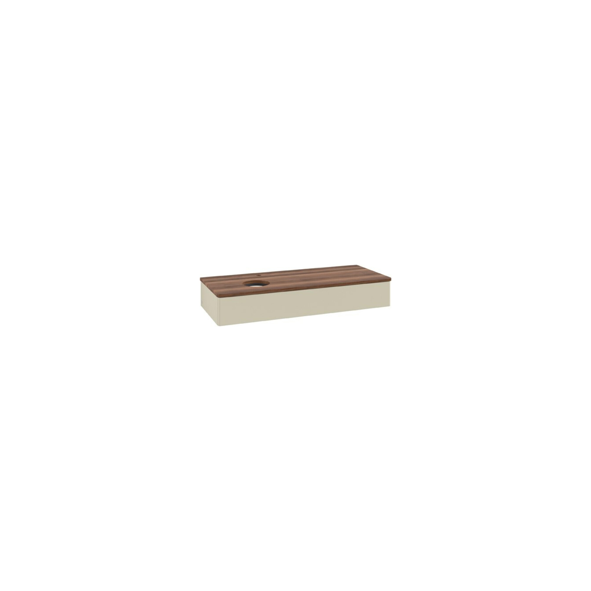 V&B Waschtischunterschrank ohne Frontstruktur Antao 120x19x50cm, HL, WBP w. wal, si Gr m Lac ; Villeroy & Boch
