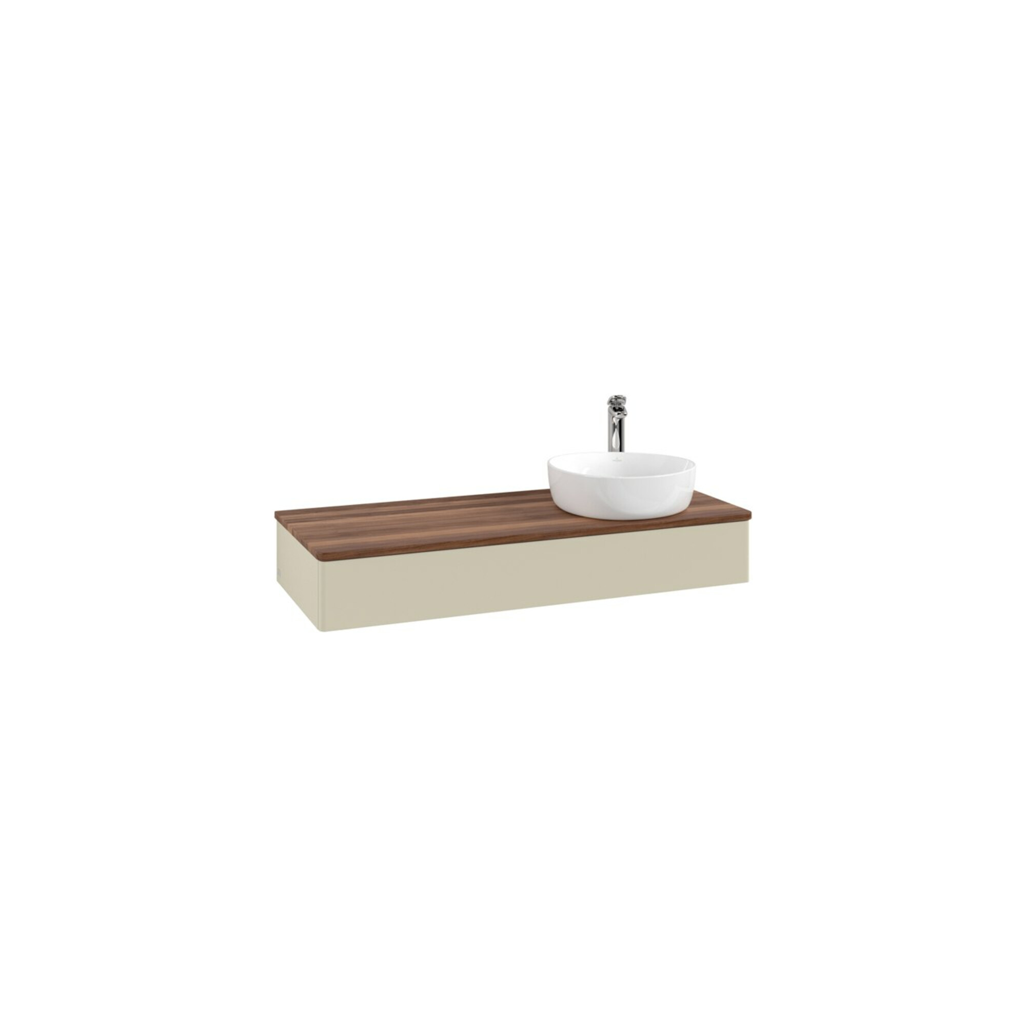 V&B Waschtischunterschrank ohne Frontstruktur Antao 120x19x50cm, HL, WBP w. wal, si Gr m Lac ; Villeroy & Boch
