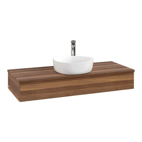 V&B Waschtischunterschrank ohne Frontstruktur Antao 120x19x50cm, HL, WBP w. wal, w. wal