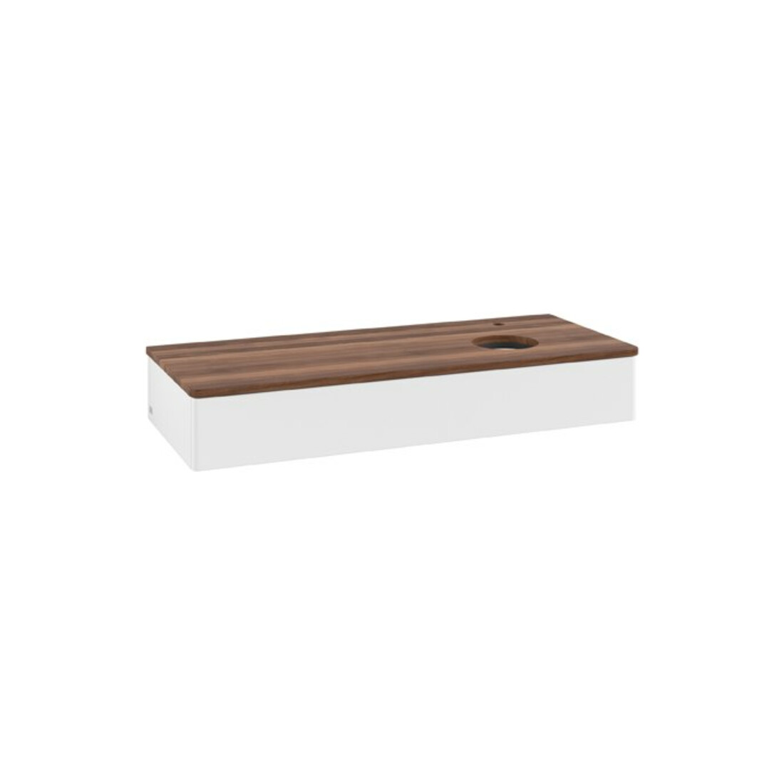 V&B Waschtischunterschrank ohne Frontstruktur Antao 120x19x50cm, HL, WBP w. wal, wh. m Lac