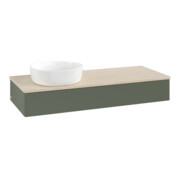 V&B Waschtischunterschrank ohne Frontstruktur Antao 120x19x50cm, WBP botti., lea gre. m Lac