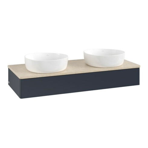 V&B Waschtischunterschrank ohne Frontstruktur Antao 120x19x50cm, WBP botti., md bl. m Lac