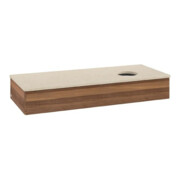 V&B Waschtischunterschrank ohne Frontstruktur Antao 120x19x50cm, WBP-farbe botti., w. walnut
