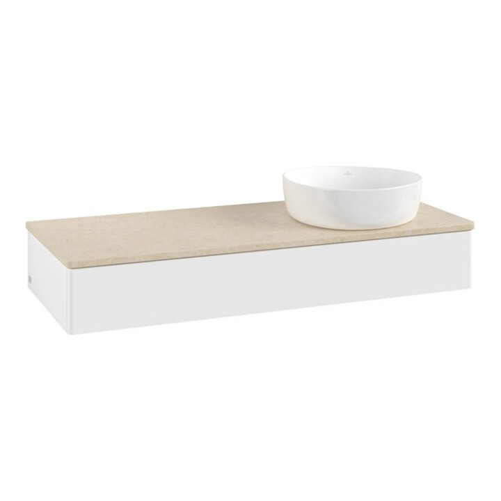 V&B Waschtischunterschrank ohne Frontstruktur Antao 120x19x50cm, WBP-farbe botti., wh. m Lac