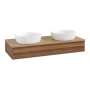 V&B Waschtischunterschrank ohne Frontstruktur Antao 120x19x50cm, WBP-farbe hon. Oa, w. wal