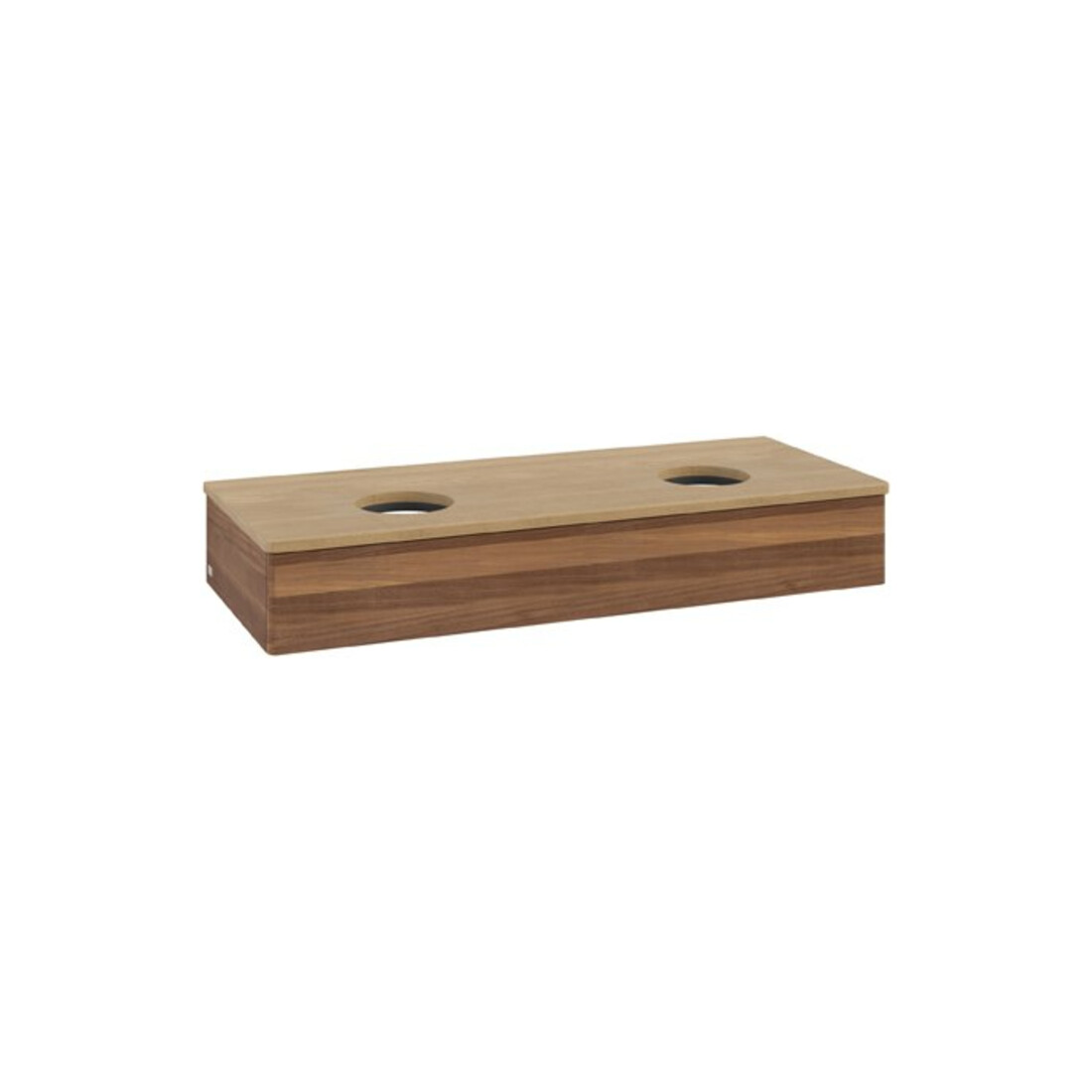 V&B Waschtischunterschrank ohne Frontstruktur Antao 120x19x50cm, WBP-farbe hon. Oa, w. wal