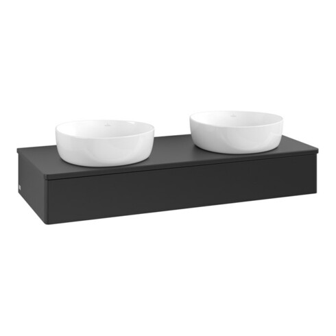 V&B Waschtischunterschrank ohne Frontstruktur Antao 120x19x50cm, WBP-farbe Lac, bla m Lac