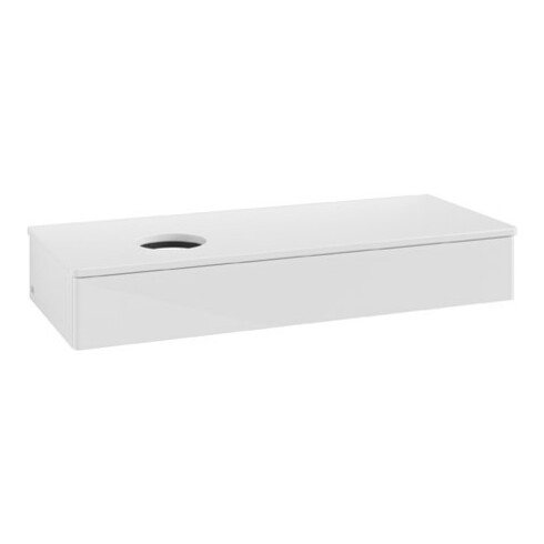 V&B Waschtischunterschrank ohne Frontstruktur Antao 120x19x50cm, WBP-farbe Lac, glo wh. Lac