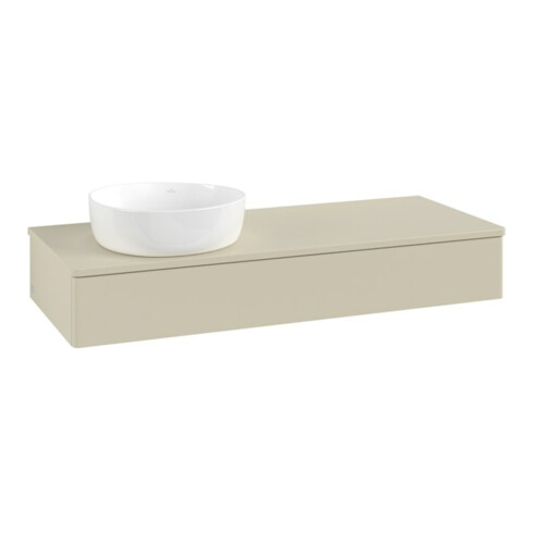 V&B Waschtischunterschrank ohne Frontstruktur Antao 120x19x50cm, WBP-farbe Lac, si Gr m Lac