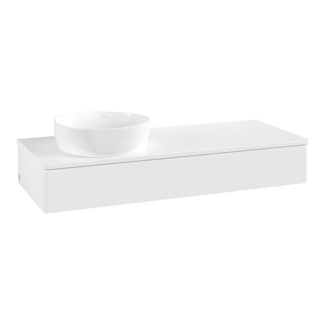 V&B Waschtischunterschrank ohne Frontstruktur Antao 120x19x50cm, WBP-farbe Lac, wh. m Lac