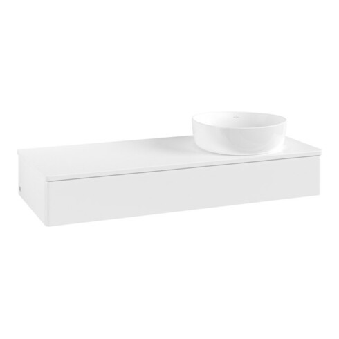 V&B Waschtischunterschrank ohne Frontstruktur Antao 120x19x50cm, WBP-farbe Lac, wh. m Lac