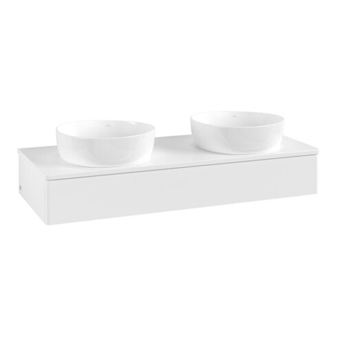 V&B Waschtischunterschrank ohne Frontstruktur Antao 120x19x50cm, WBP-farbe Lac, wh. m Lac