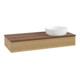 V&B Waschtischunterschrank ohne Frontstruktur Antao 120x19x50cm, WBP-farbe w. wal, honey oak-1