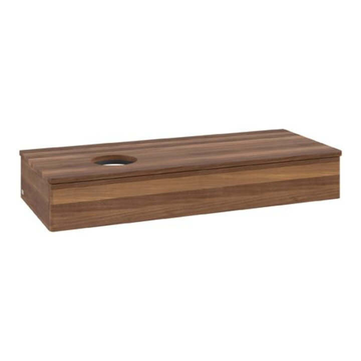 V&B Waschtischunterschrank ohne Frontstruktur Antao 120x19x50cm, WBP-farbe w. wal, w. walnut