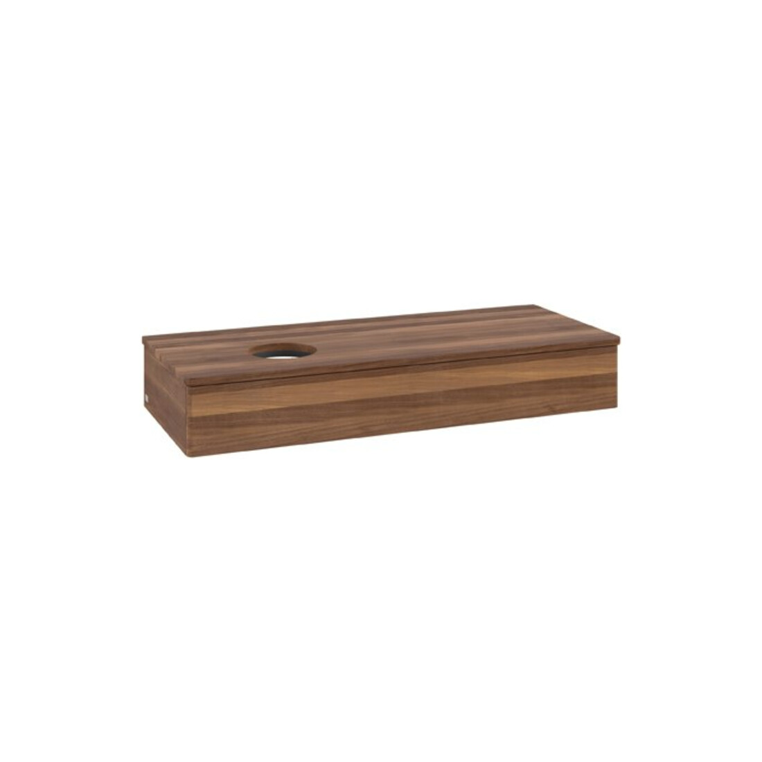 V&B Waschtischunterschrank ohne Frontstruktur Antao 120x19x50cm, WBP-farbe w. wal, w. walnut