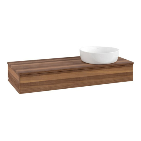 V&B Waschtischunterschrank ohne Frontstruktur Antao 120x19x50cm, WBP-farbe w. wal, w. walnut