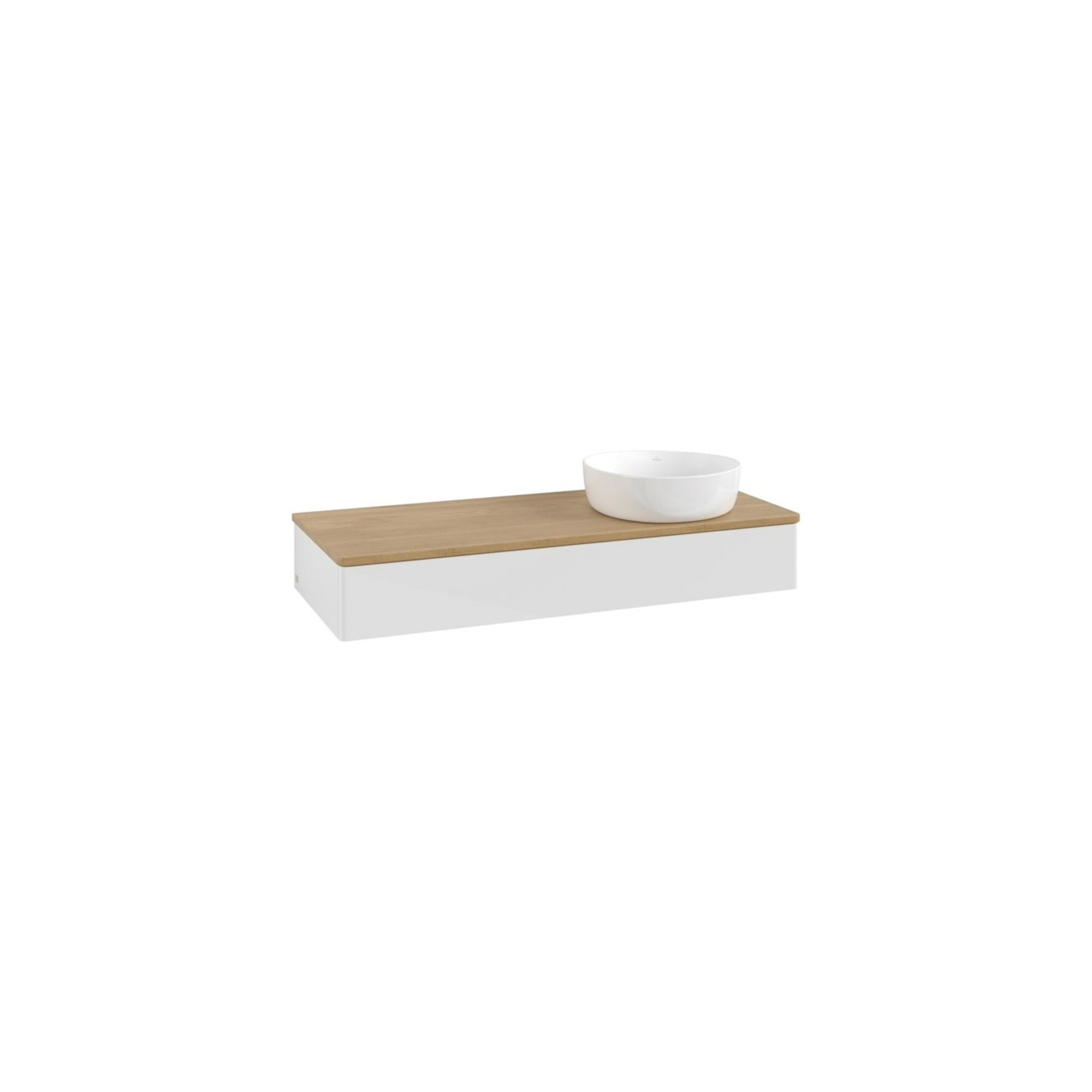 V&B Waschtischunterschrank ohne Frontstruktur Antao 120x19x50cm, WBP hon. Oa, glo wh. Lac ; Villeroy & Boch