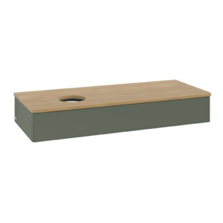 V&B Waschtischunterschrank ohne Frontstruktur Antao 120x19x50cm, WBP hon. Oa, lea gre. m Lac