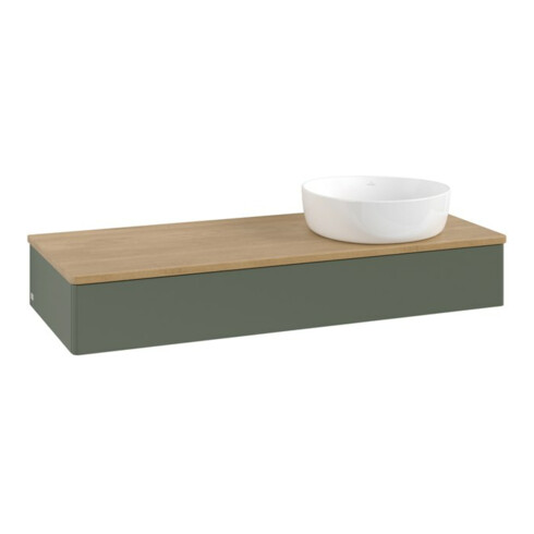 V&B Waschtischunterschrank ohne Frontstruktur Antao 120x19x50cm, WBP hon. Oa, lea gre. m Lac