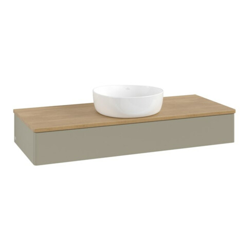 V&B Waschtischunterschrank ohne Frontstruktur Antao 120x19x50cm, WBP hon. Oa, st. Gr m Lac