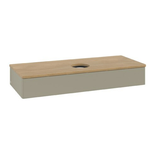 V&B Waschtischunterschrank ohne Frontstruktur Antao 120x19x50cm, WBP hon. Oa, st. Gr m Lac