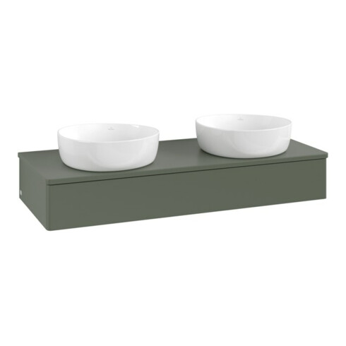 V&B Waschtischunterschrank ohne Frontstruktur Antao 120x19x50cm, WBP Lac, lea gre. m Lac