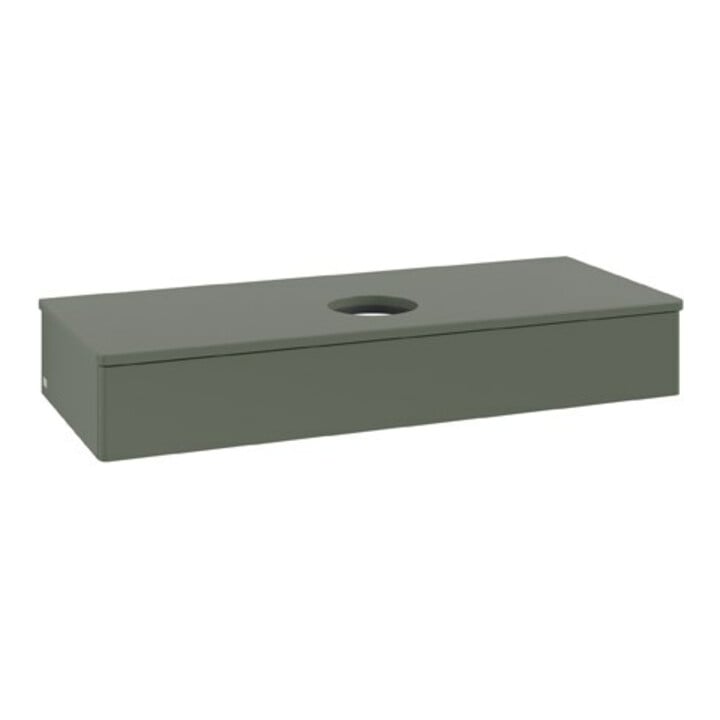 V&B Waschtischunterschrank ohne Frontstruktur Antao 120x19x50cm, WBP Lac, lea gre. m Lac