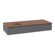 V&B Waschtischunterschrank ohne Frontstruktur Antao 120x19x50cm, WBP w. wal, Anthrac. m Lac
