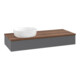 V&B Waschtischunterschrank ohne Frontstruktur Antao 120x19x50cm, WBP w. wal, Anthrac. m Lac-3