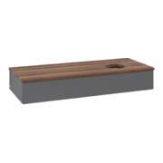 V&B Waschtischunterschrank ohne Frontstruktur Antao 120x19x50cm, WBP w. wal, Anthrac. m Lac-3