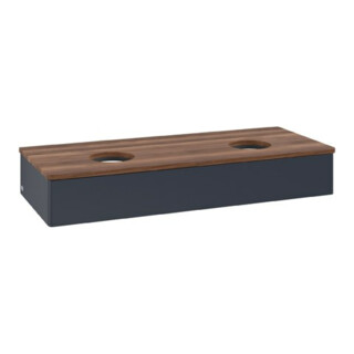V&B Waschtischunterschrank ohne Frontstruktur Antao 120x19x50cm, WBP w. wal, md bl. m Lac