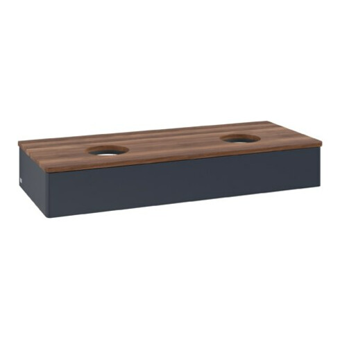 V&B Waschtischunterschrank ohne Frontstruktur Antao 120x19x50cm, WBP w. wal, md bl. m Lac