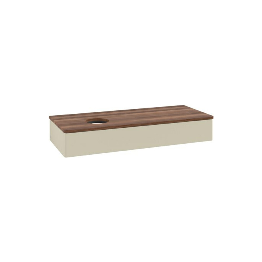 V&B Waschtischunterschrank ohne Frontstruktur Antao 120x19x50cm, WBP w. wal, si Gr m Lac
