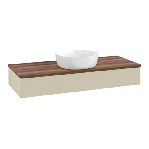 V&B Waschtischunterschrank ohne Frontstruktur Antao 120x19x50cm, WBP w. wal, si Gr m Lac