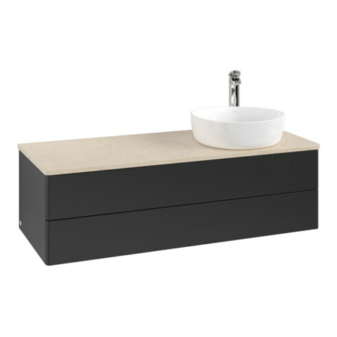 V&B Waschtischunterschrank ohne Frontstruktur Antao 120x36x50cm, HL, WBP botti., bla m Lac