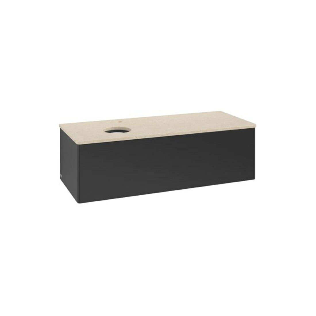 V&B Waschtischunterschrank ohne Frontstruktur Antao 120x36x50cm, HL, WBP botti., bla m Lac
