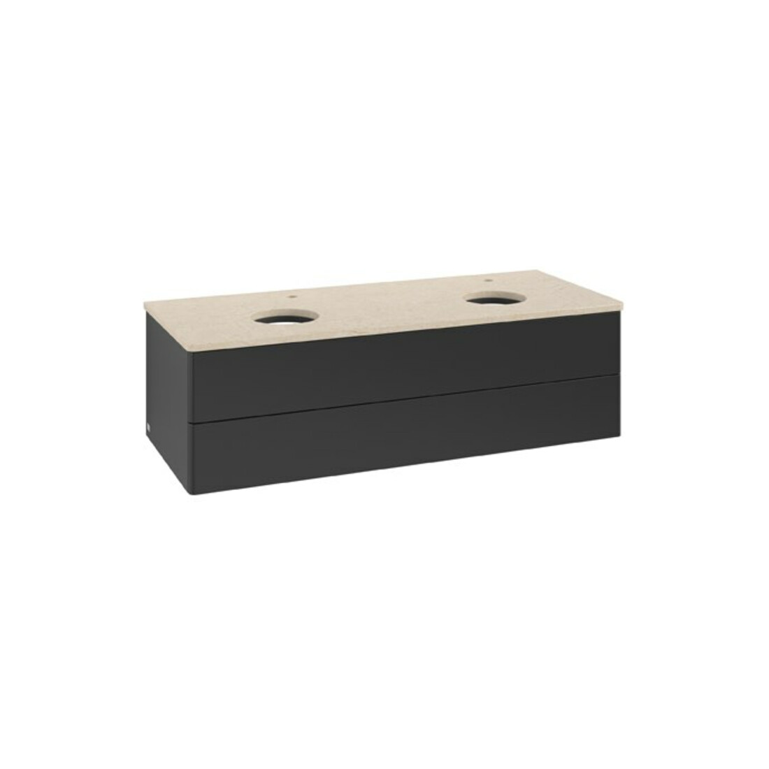 V&B Waschtischunterschrank ohne Frontstruktur Antao 120x36x50cm, HL, WBP botti., bla m Lac