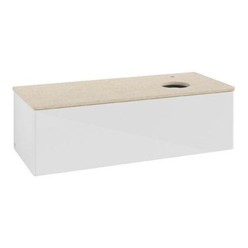 V&B Waschtischunterschrank ohne Frontstruktur Antao 120x36x50cm, HL, WBP botti., glo wh. Lac