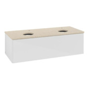 V&B Waschtischunterschrank ohne Frontstruktur Antao 120x36x50cm, HL, WBP botti., glo wh. Lac