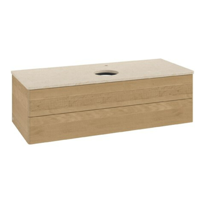 V&B Waschtischunterschrank ohne Frontstruktur Antao 120x36x50cm, HL, WBP botti., hon. Oa