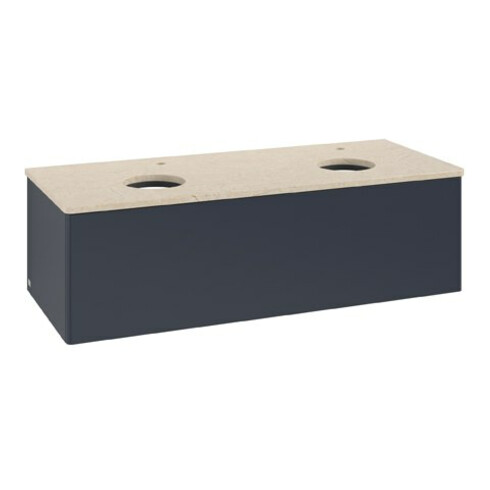 V&B Waschtischunterschrank ohne Frontstruktur Antao 120x36x50cm, HL, WBP botti., md b m Lac