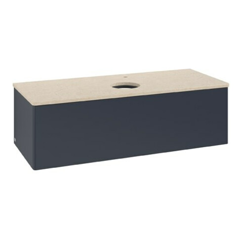 V&B Waschtischunterschrank ohne Frontstruktur Antao 120x36x50cm, HL, WBP botti., md b m Lac