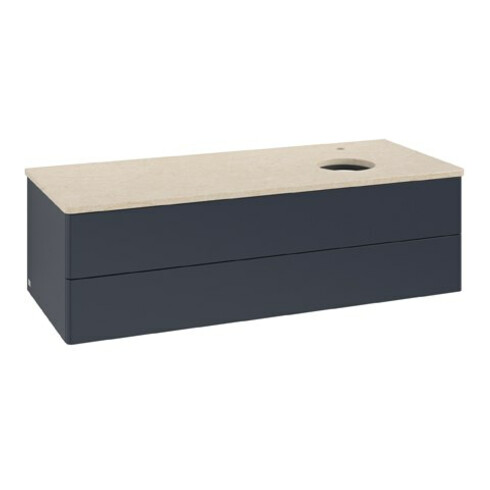V&B Waschtischunterschrank ohne Frontstruktur Antao 120x36x50cm, HL, WBP botti., md b m Lac