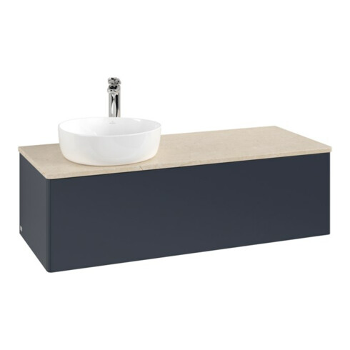 V&B Waschtischunterschrank ohne Frontstruktur Antao 120x36x50cm, HL, WBP botti., md b m Lac