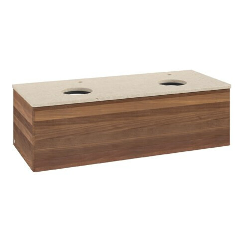 V&B Waschtischunterschrank ohne Frontstruktur Antao 120x36x50cm, HL, WBP botti., w. wal