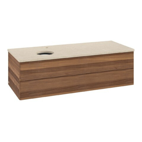 V&B Waschtischunterschrank ohne Frontstruktur Antao 120x36x50cm, HL, WBP botti., w. wal