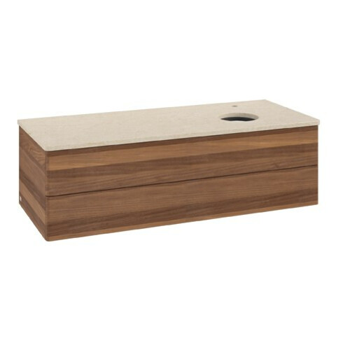 V&B Waschtischunterschrank ohne Frontstruktur Antao 120x36x50cm, HL, WBP botti., w. wal