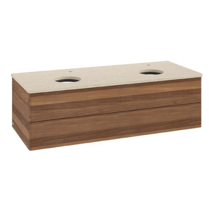 V&B Waschtischunterschrank ohne Frontstruktur Antao 120x36x50cm, HL, WBP botti., w. wal